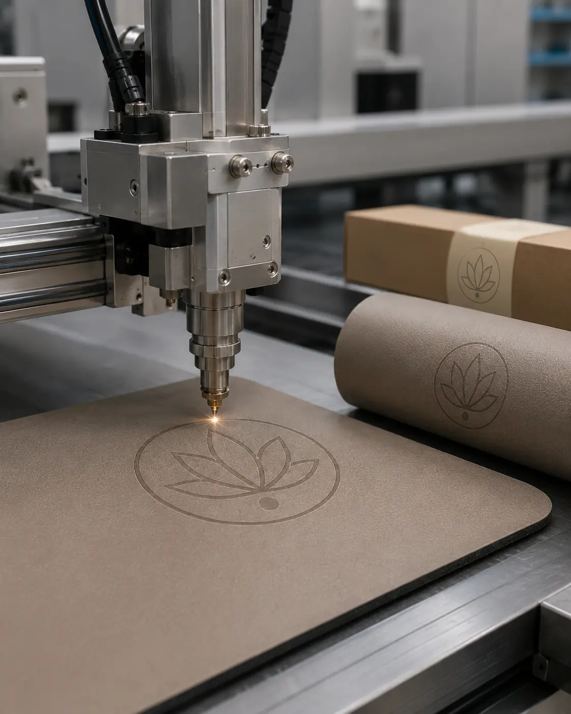 Custom PU yoga mat logo branding with laser engraving and private label packaging for OEM brands.