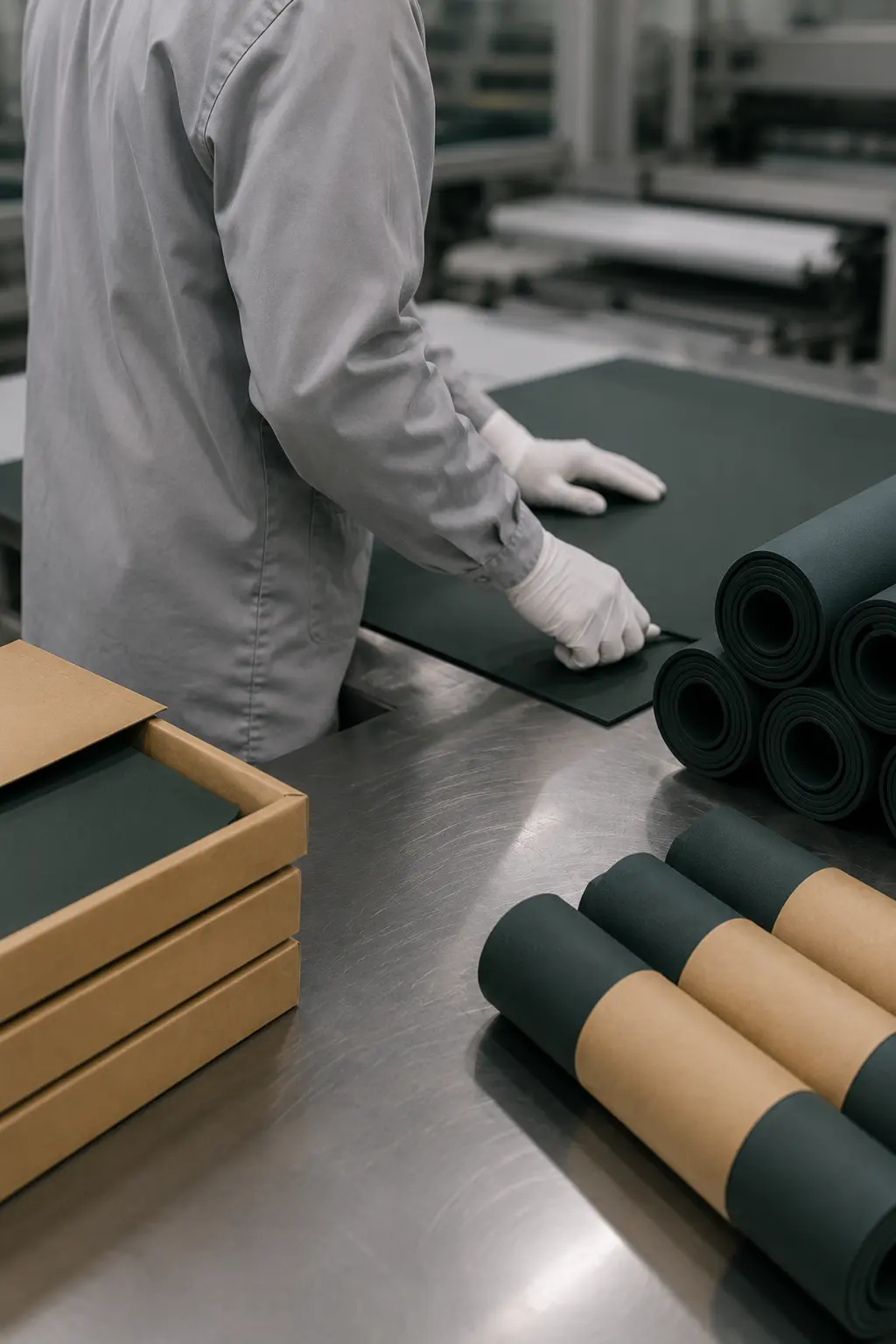 Custom rubber yoga mat finishing and packaging process for private label and wholesale orders