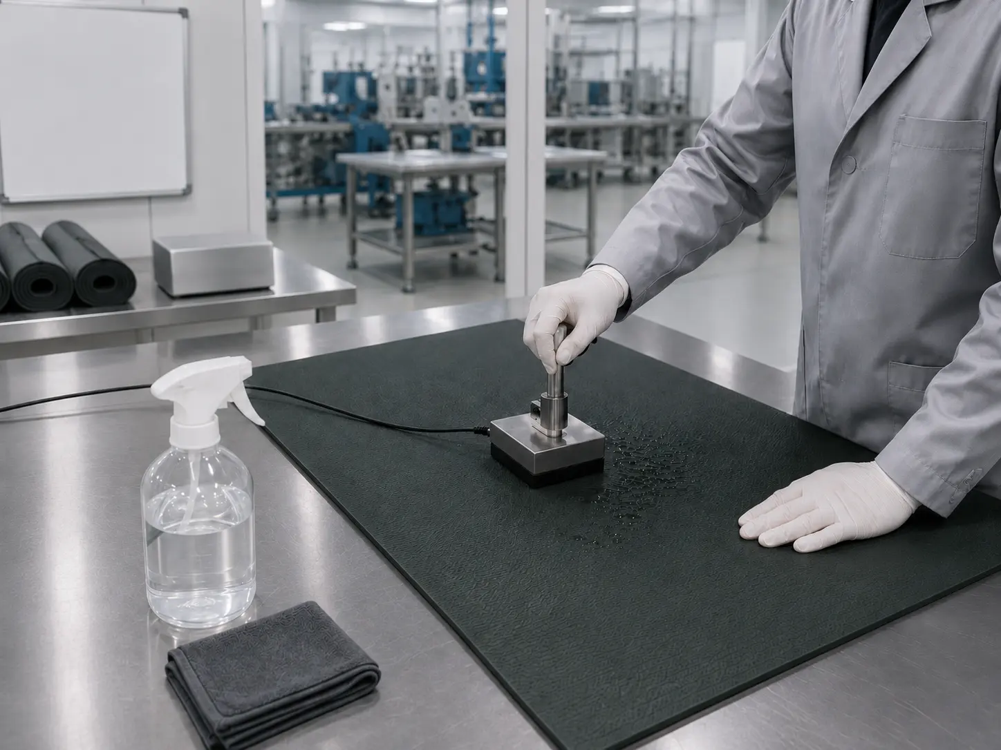 Grip performance and anti-slip surface testing for OEM rubber yoga mats under quality control
